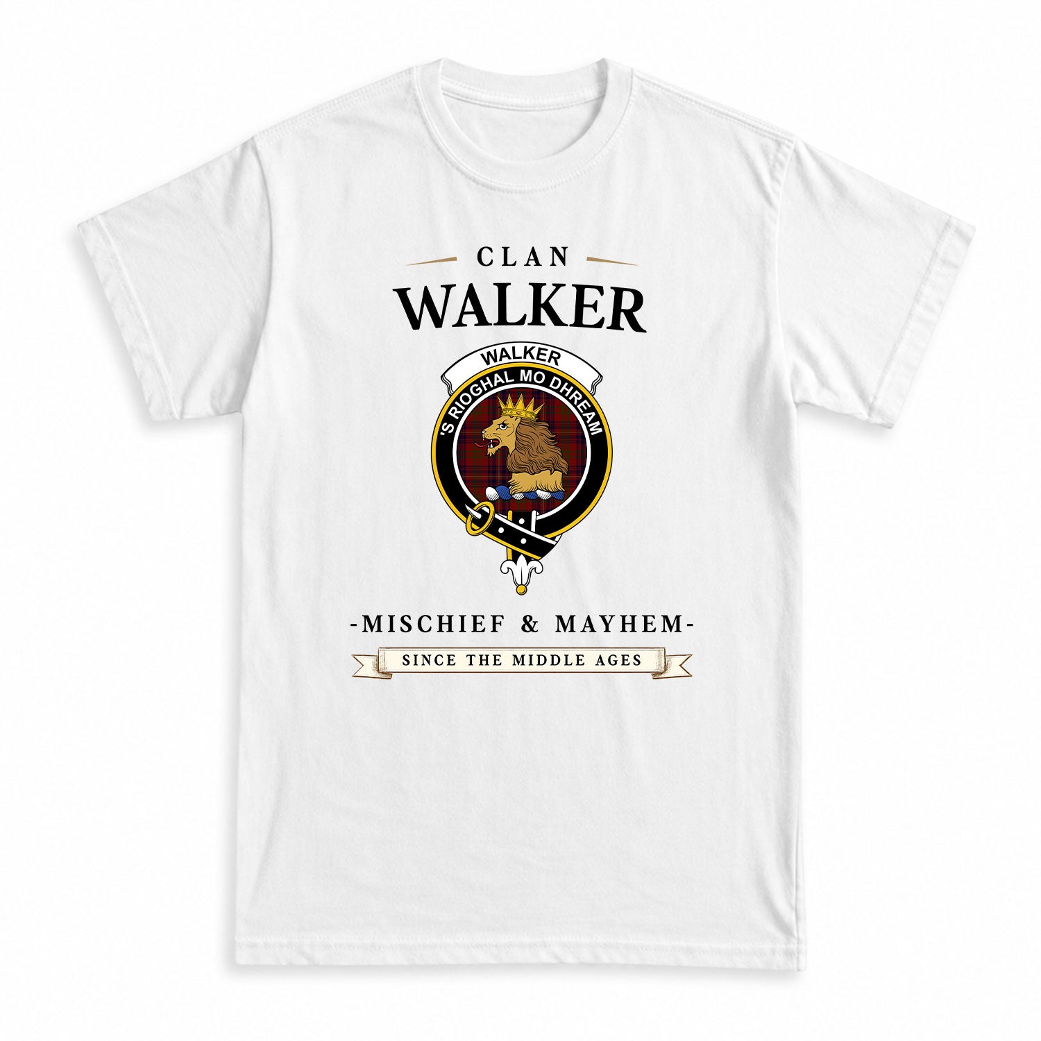 Walker Tartan Crest Mischief and Mayhem T-shirt