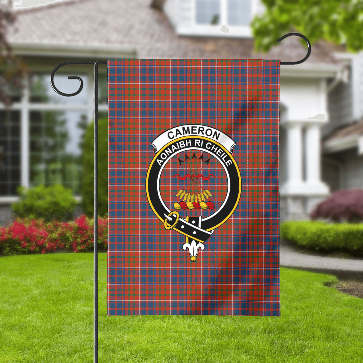 Cameron of Lochiel Ancient Tartan Crest Garden Flag