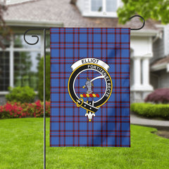 Elliot Modern Tartan Crest Garden Flag