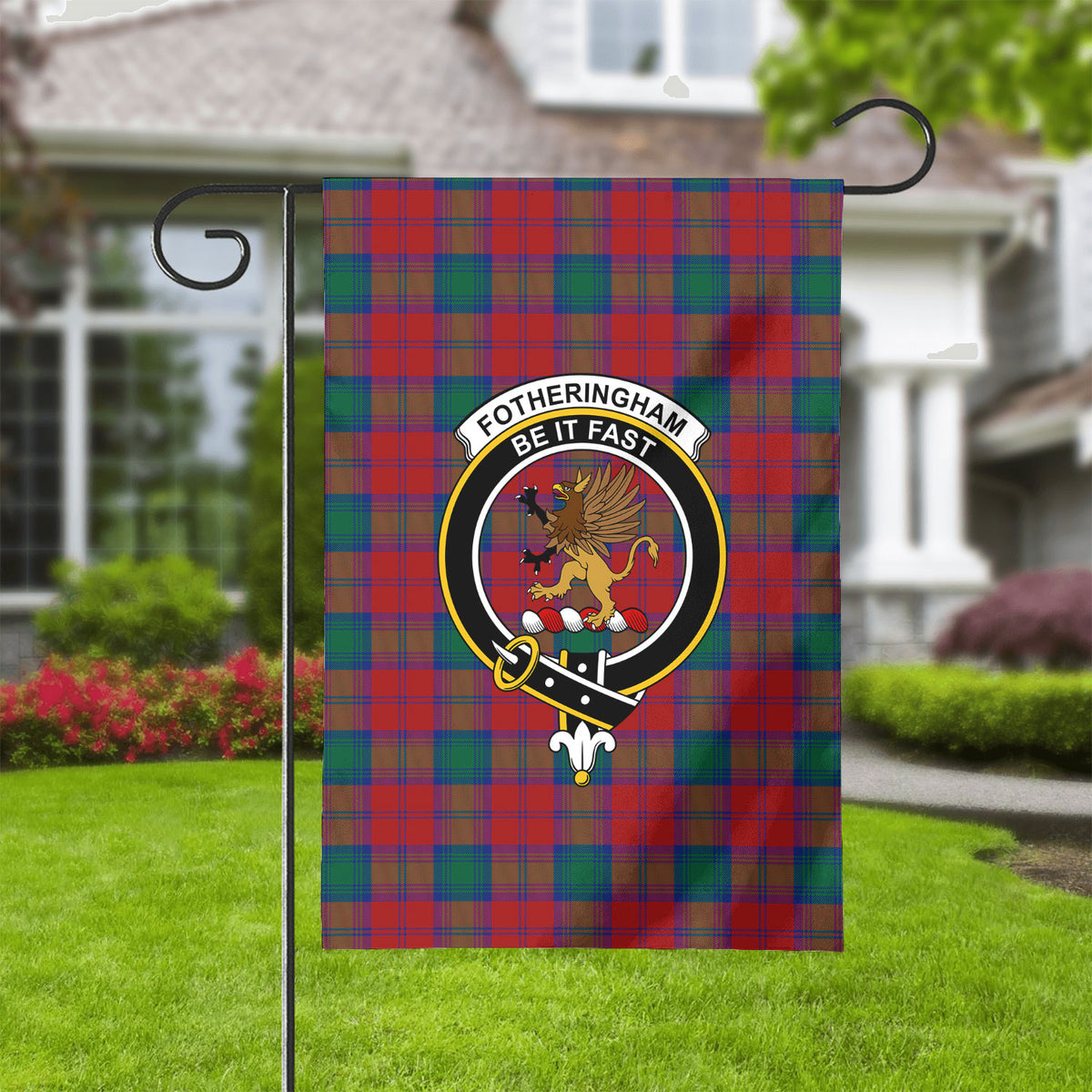 Fotheringham Tartan Crest Garden Flag