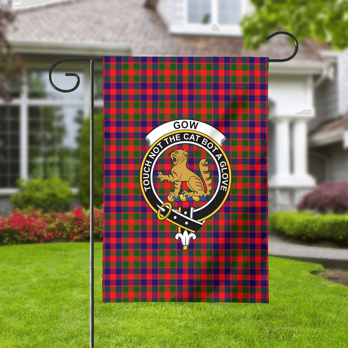 Gow (or McGouan) Tartan Crest Garden Flag