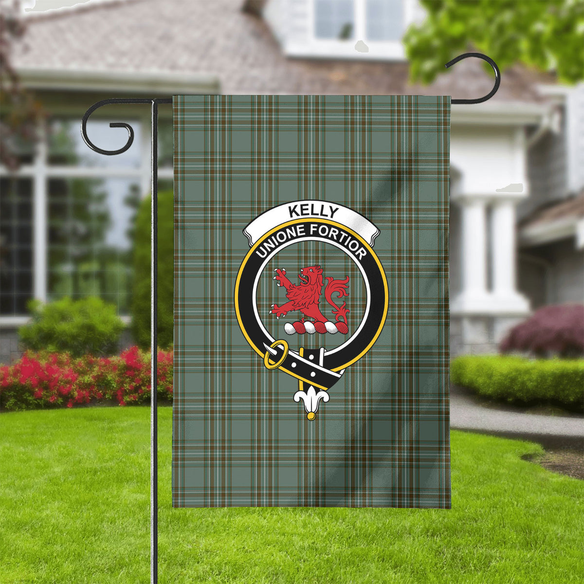 Kelly Dress Tartan Crest Garden Flag