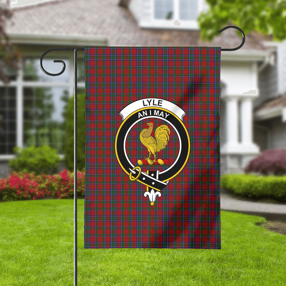 Lyle Tartan Crest Garden Flag