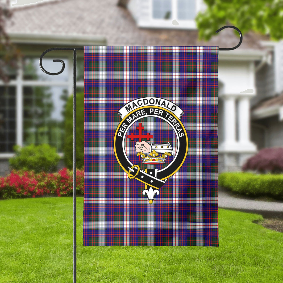 MacDonald Dress Modern Tartan Crest Garden Flag
