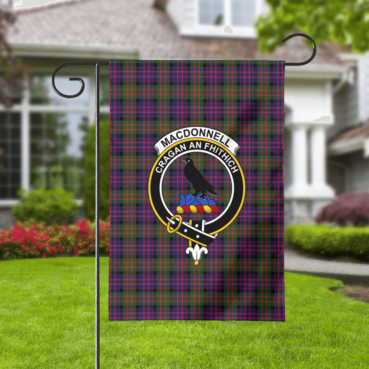 MacDonnell of Glengarry Modern Tartan Crest Garden Flag