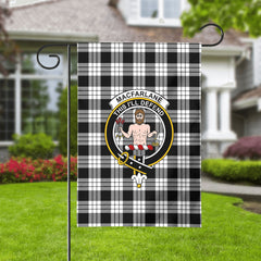 MacFarlane Black - White Tartan Crest Garden Flag