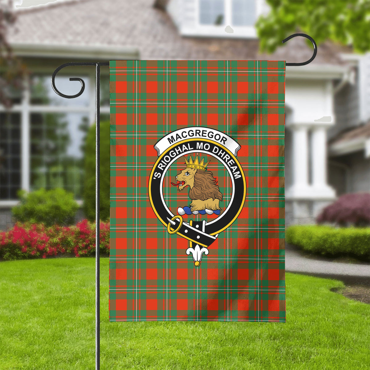 MacGregor Ancient Tartan Crest Garden Flag