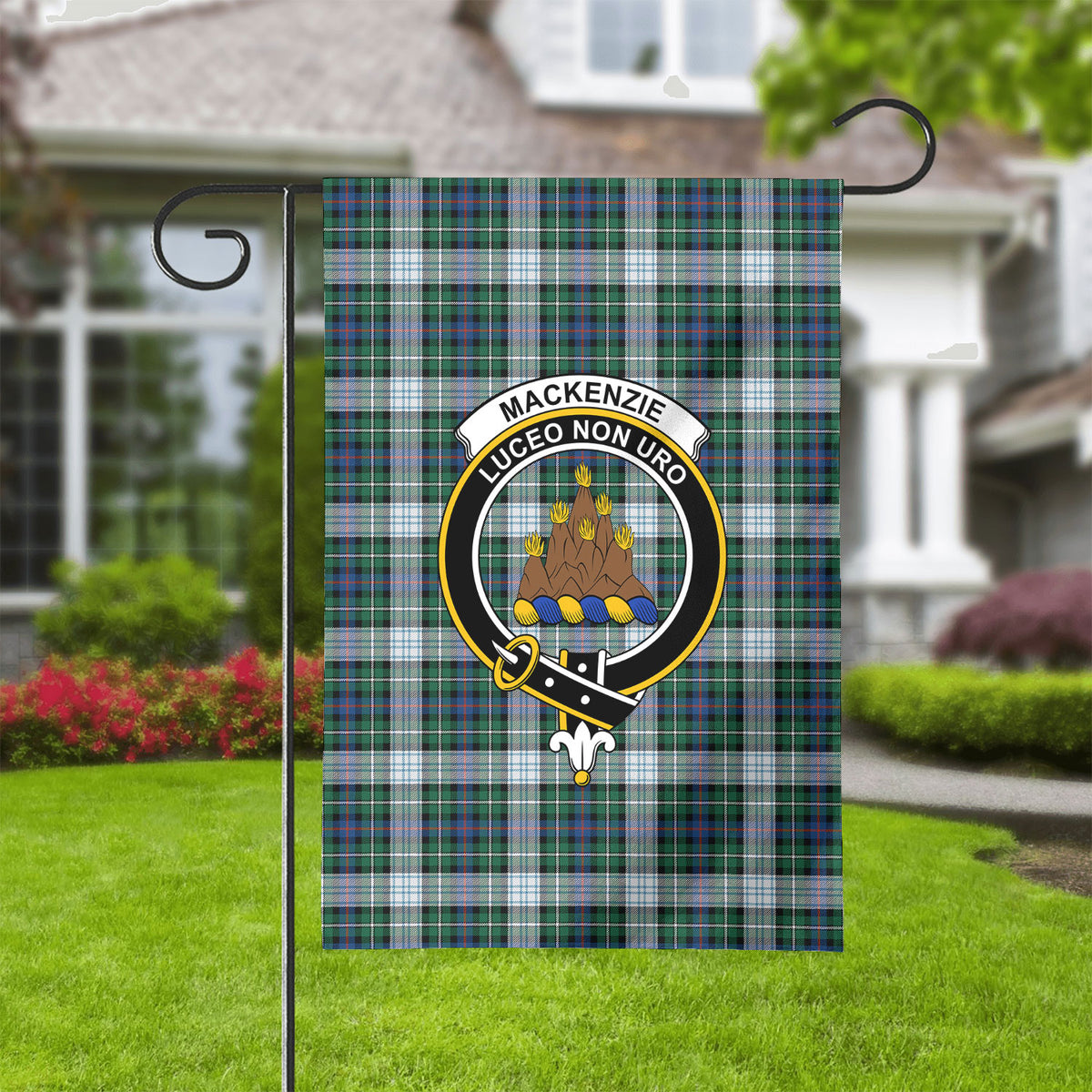MacKenzie Dress Ancient Tartan Crest Garden Flag