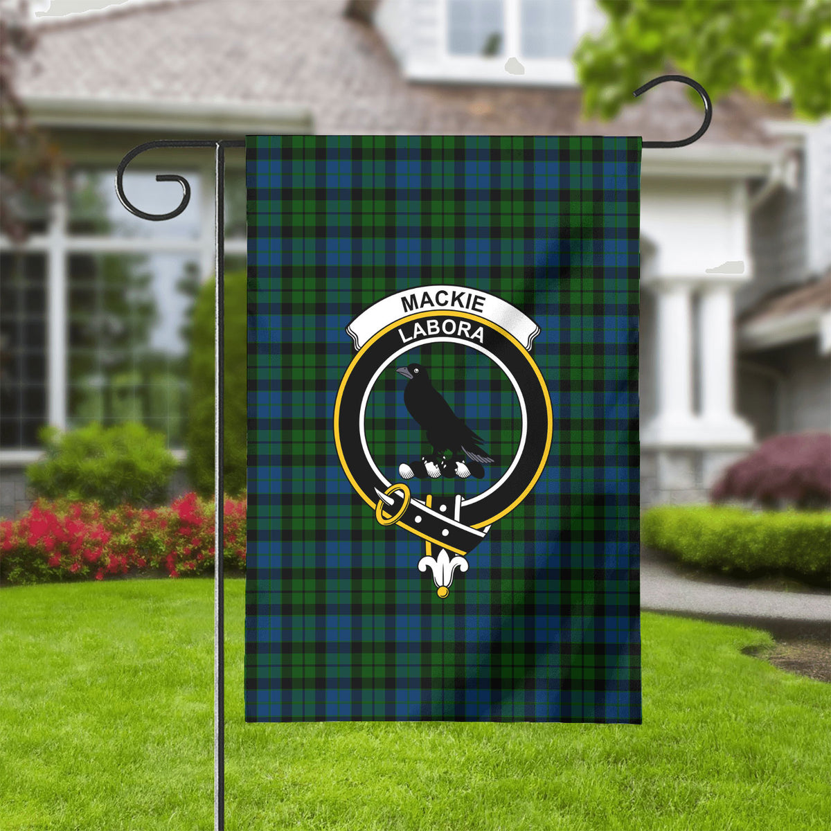 MacKie Tartan Crest Garden Flag
