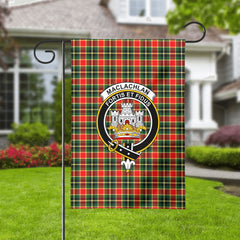 MacLachlan Hunting Modern Tartan Crest Garden Flag