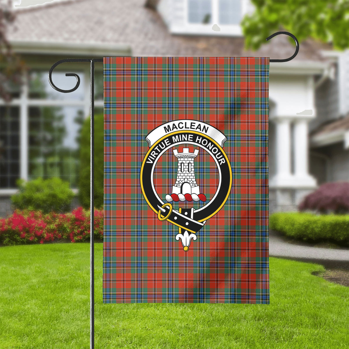 MacLean of Duart Ancient Tartan Crest Garden Flag