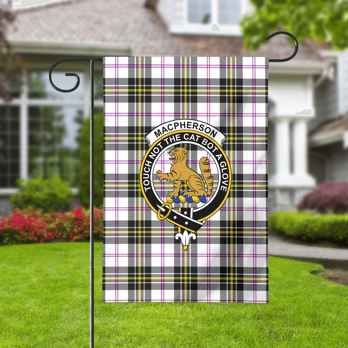 MacPherson Dress Modern Tartan Crest Garden Flag