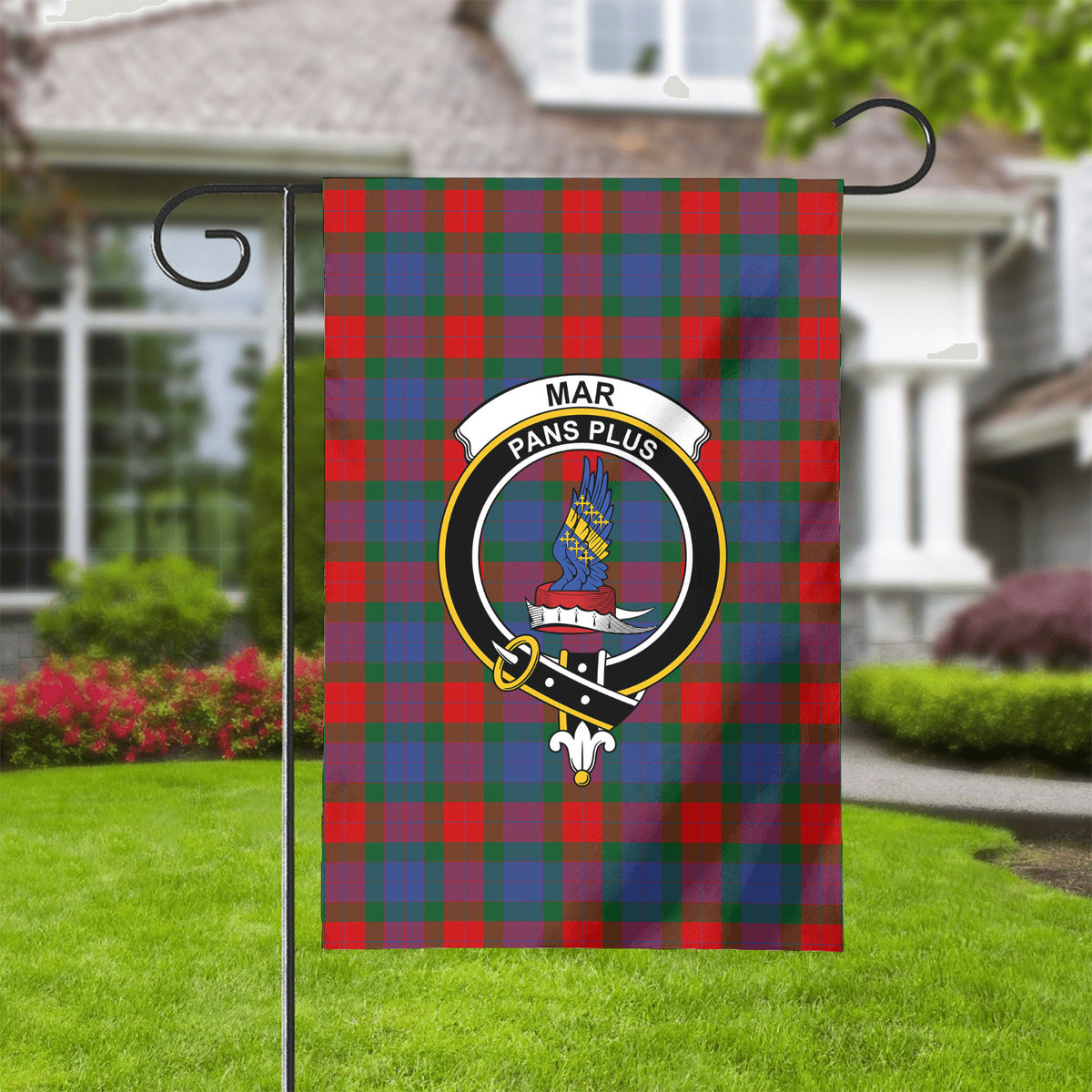 Mar Tartan Crest Garden Flag