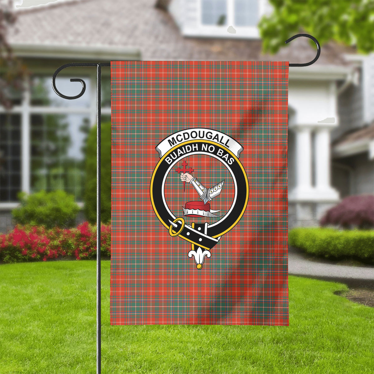 McDougall Ancient Tartan Crest Garden Flag