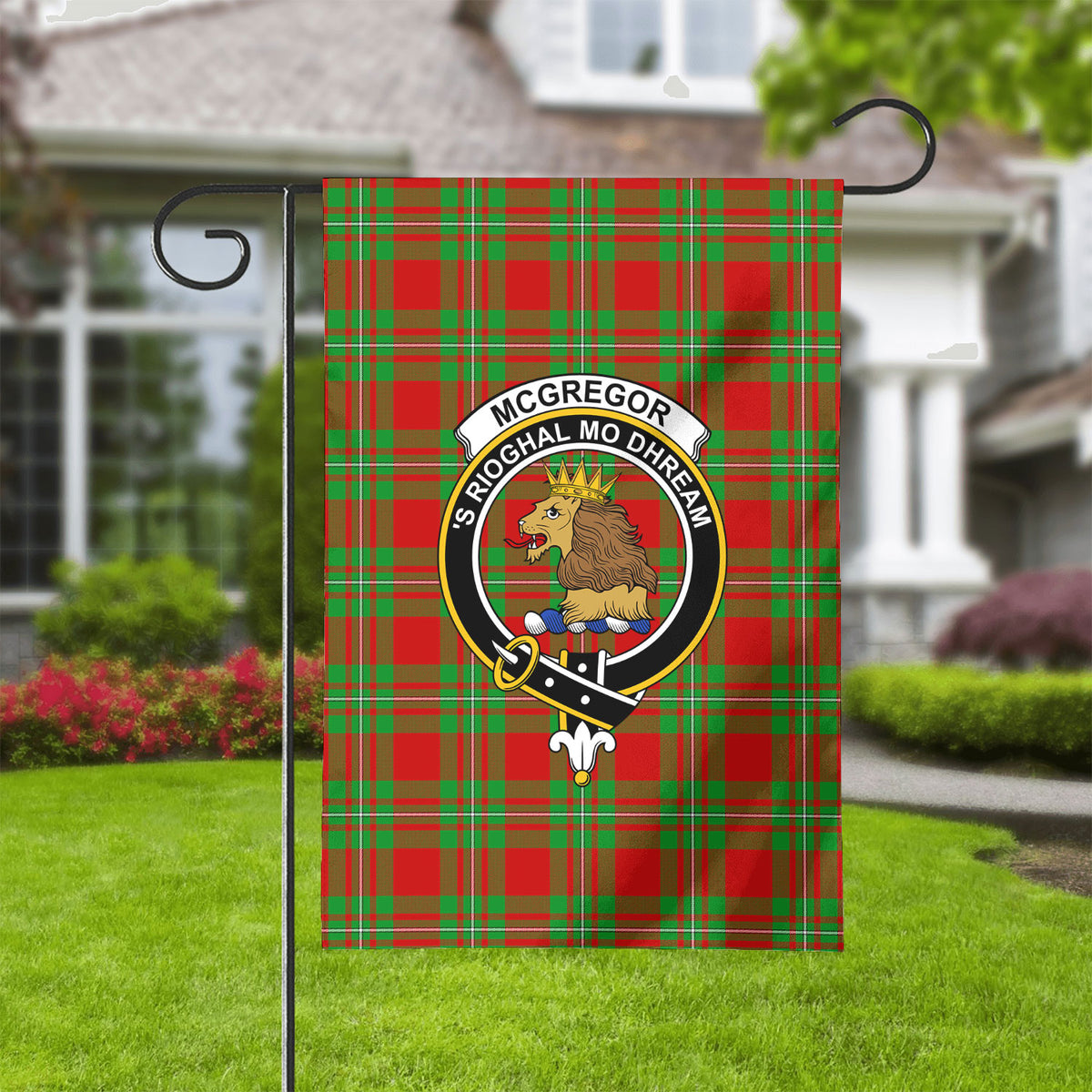 McGregor Modern Tartan Crest Garden Flag