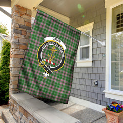 Gray Hunting Tartan Crest Garden Flag