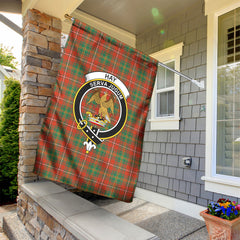 Hay Ancient Tartan Crest Garden Flag