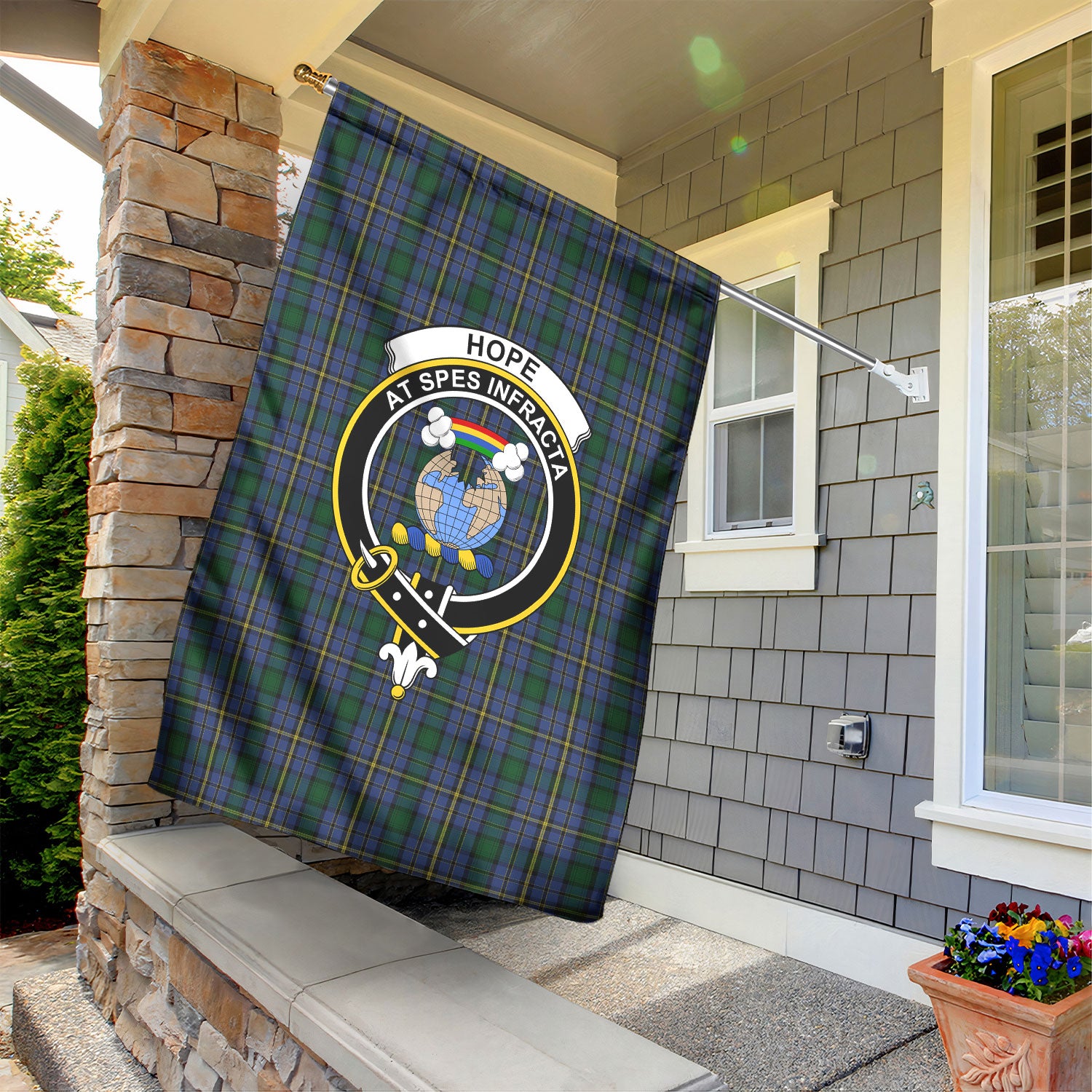 Hope Tartan Crest Garden Flag