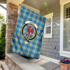 Laing Tartan Crest Garden Flag