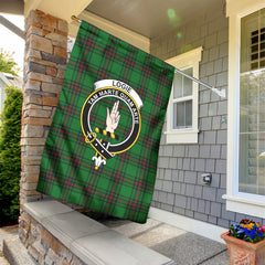 Logie Tartan Crest Garden Flag