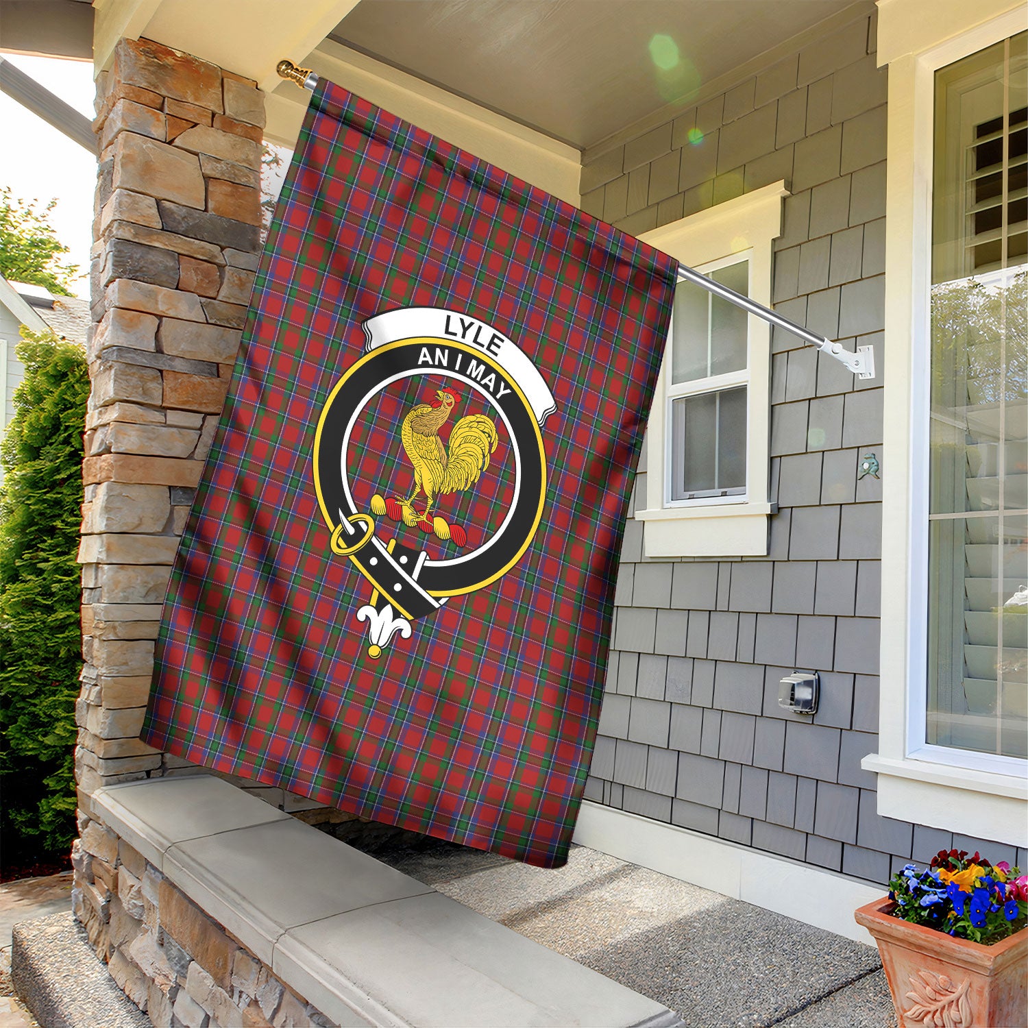Lyle Tartan Crest Garden Flag