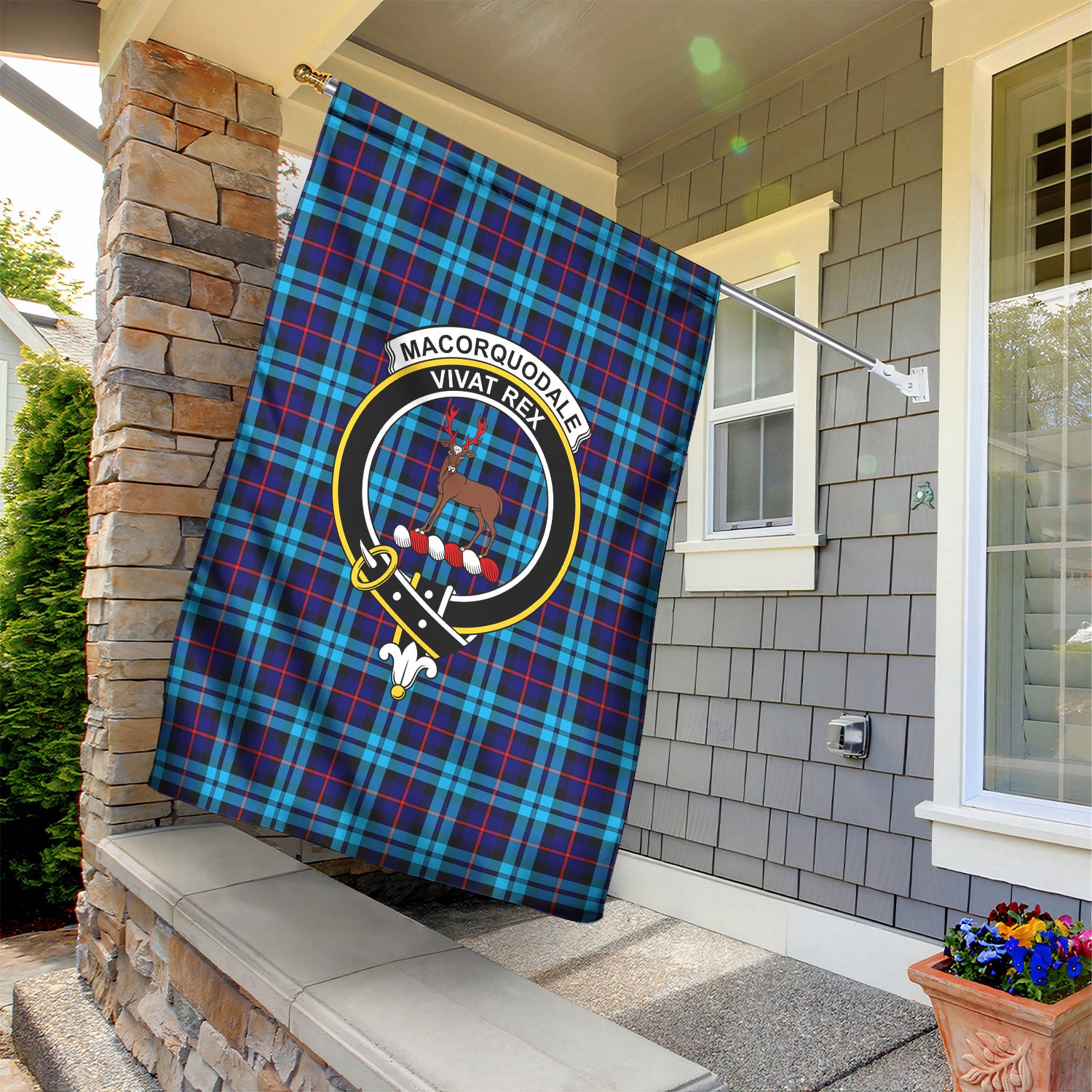 MacCorquodale Tartan Crest Garden Flag