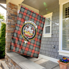 MacLachlan Weathered Tartan Crest Garden Flag