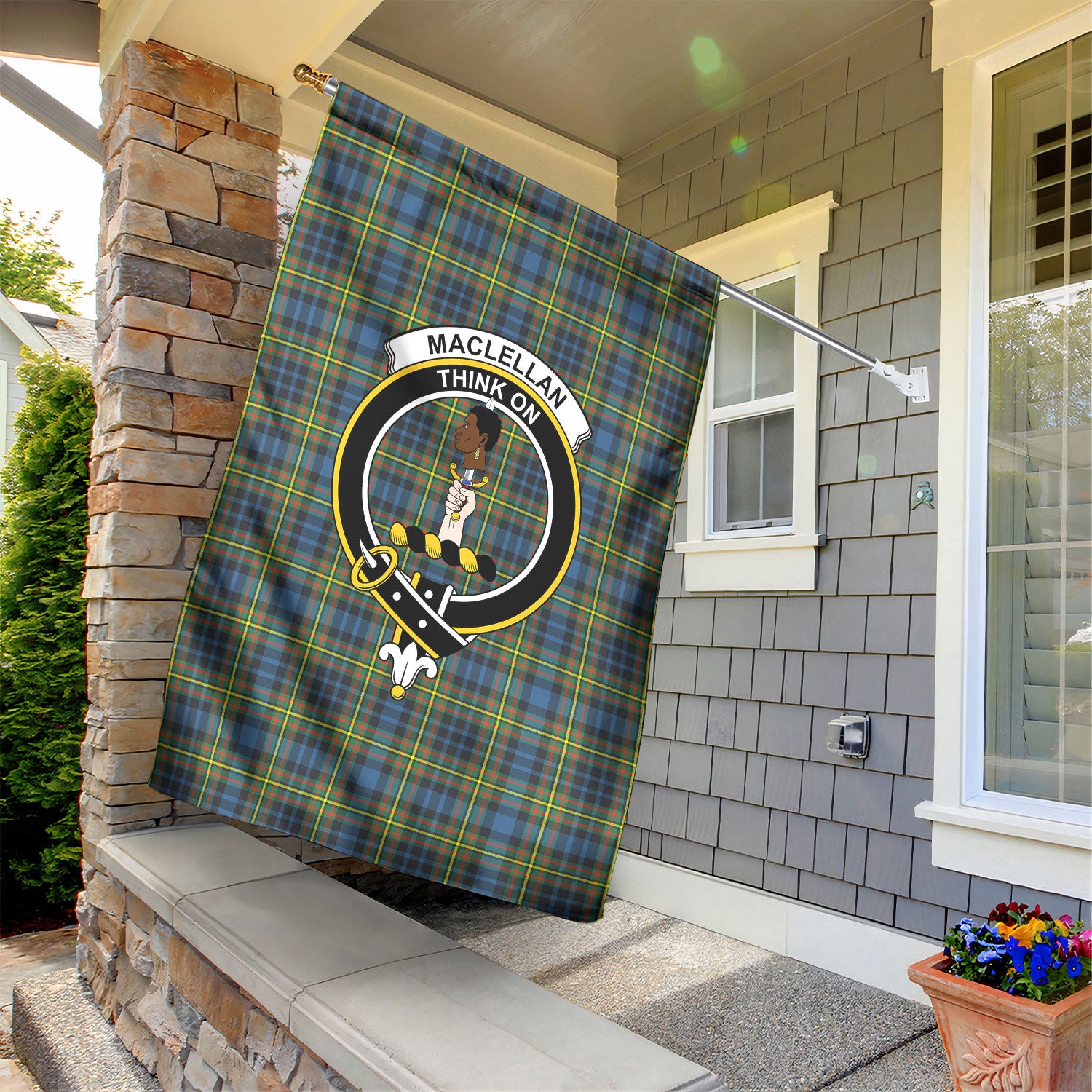 MacLellan Ancient Tartan Crest Garden Flag
