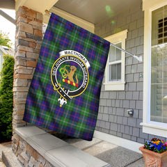 MacThomas Modern Tartan Crest Garden Flag