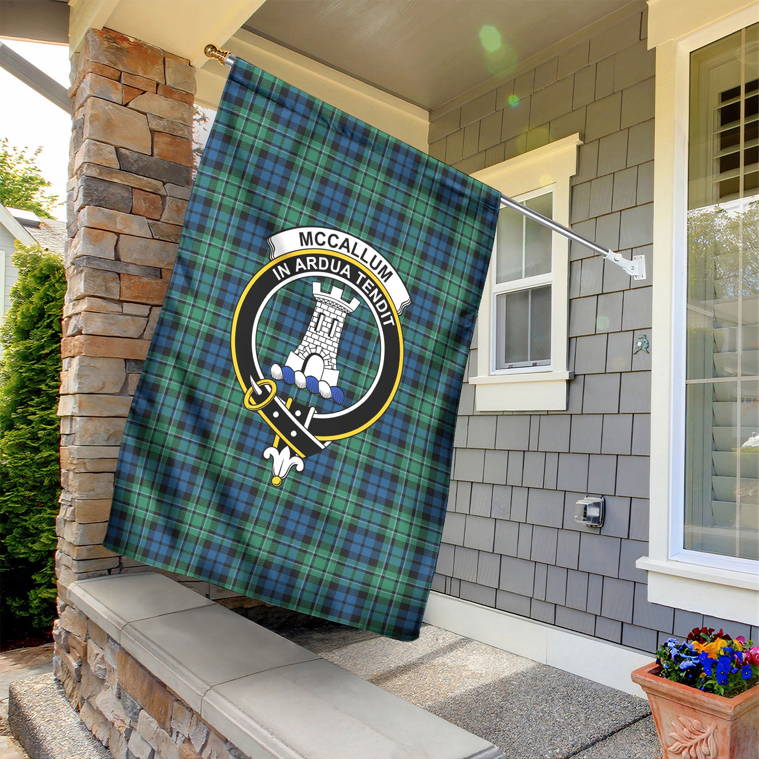 McCallum Ancient Tartan Crest Garden Flag