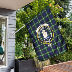 Lamont Modern Tartan Crest Garden Flag
