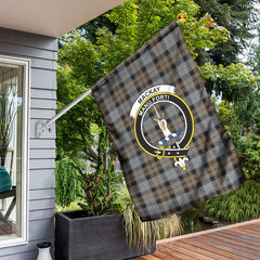 MacKay Weathered Tartan Crest Garden Flag
