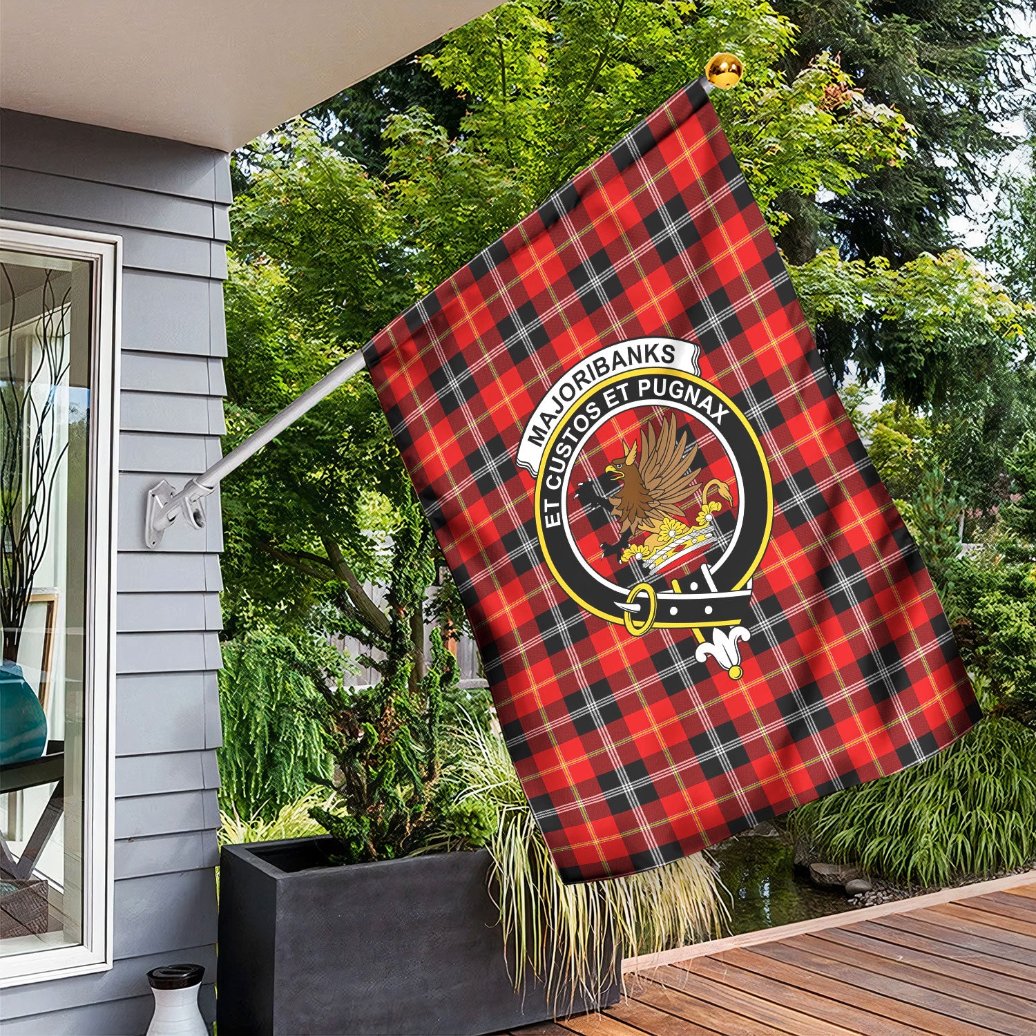 Majoribanks Tartan Crest Garden Flag