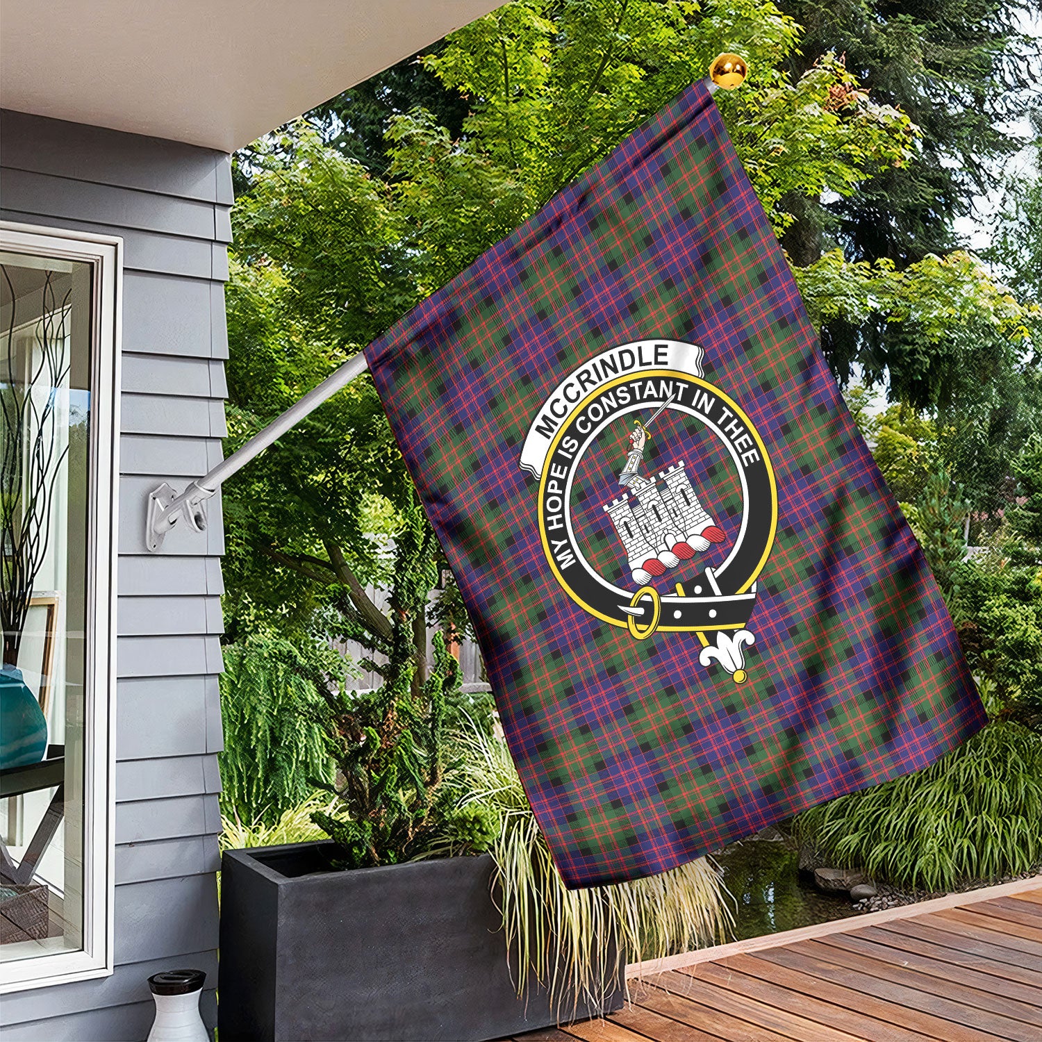 McCrindle Tartan Crest Garden Flag