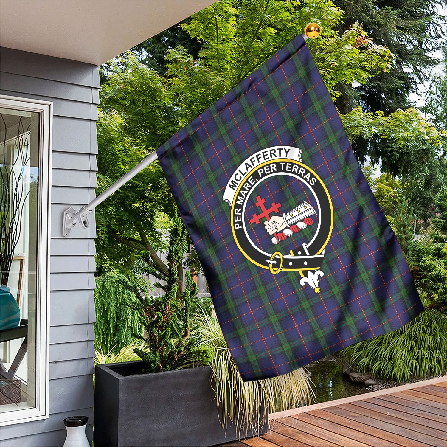McLafferty Tartan Crest Garden Flag