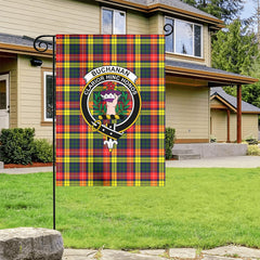 Buchanan Modern Tartan Crest Garden Flag