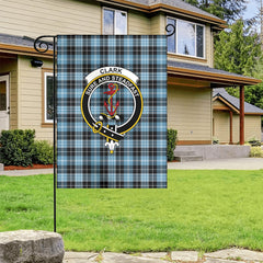 Clark Ancient Tartan Crest Garden Flag
