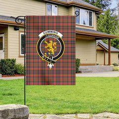 Cumming Hunting Weathered Tartan Crest Garden Flag