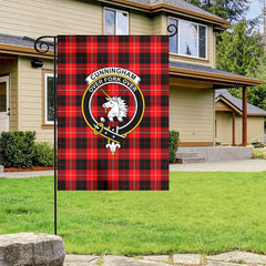 Cunningham Modern Tartan Crest Garden Flag