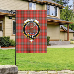 Fraser (of Lovat) Weathered Tartan Crest Garden Flag