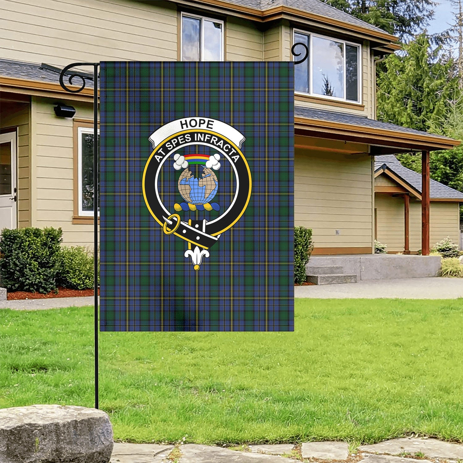 Hope Tartan Crest Garden Flag