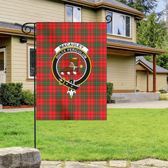 MacAuley Modern Tartan Crest Garden Flag