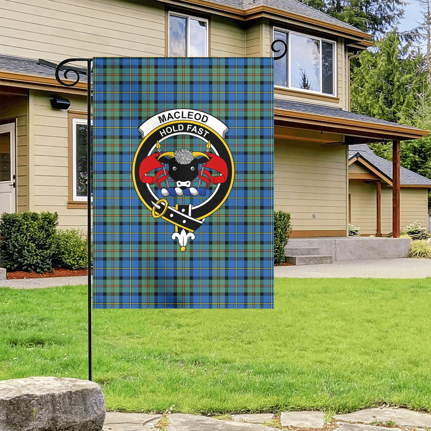 MacLeod of Harris Ancient Tartan Crest Garden Flag