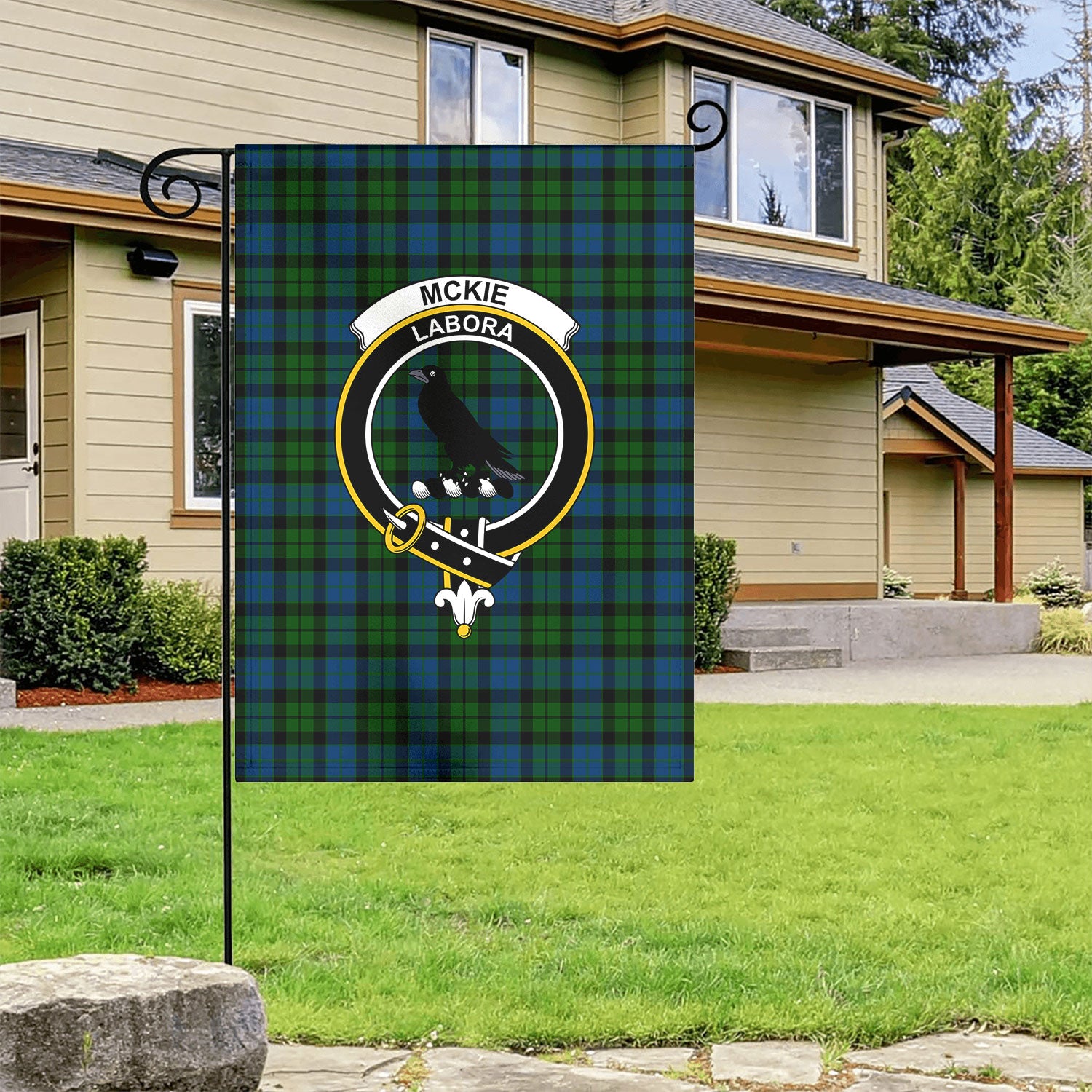 McKie Tartan Crest Garden Flag