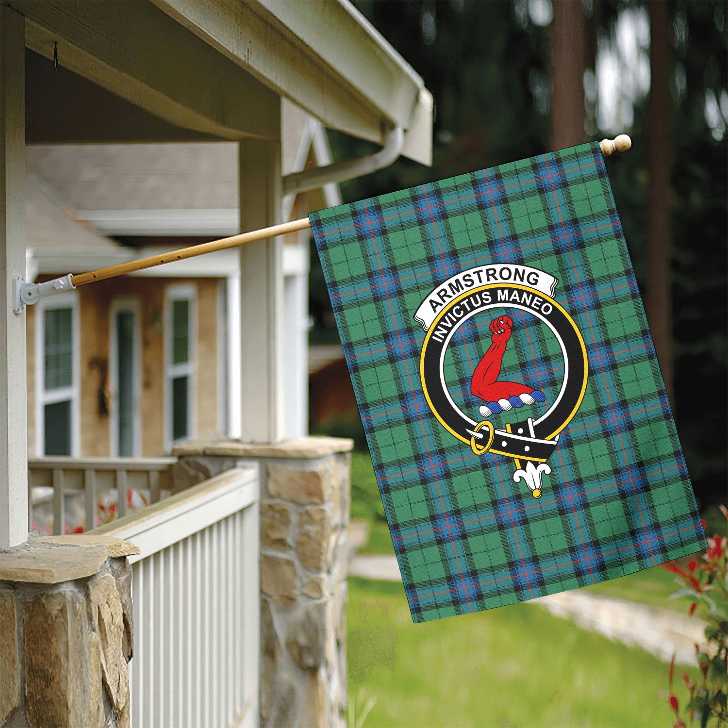 Armstrong Ancient Tartan Crest Garden Flag