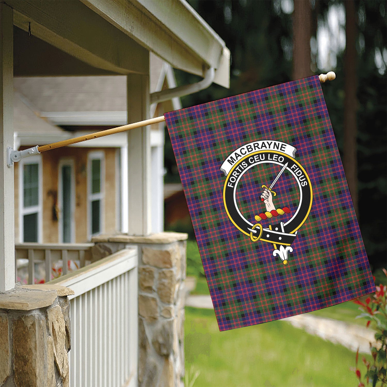 MacBrayne Tartan Crest Garden Flag