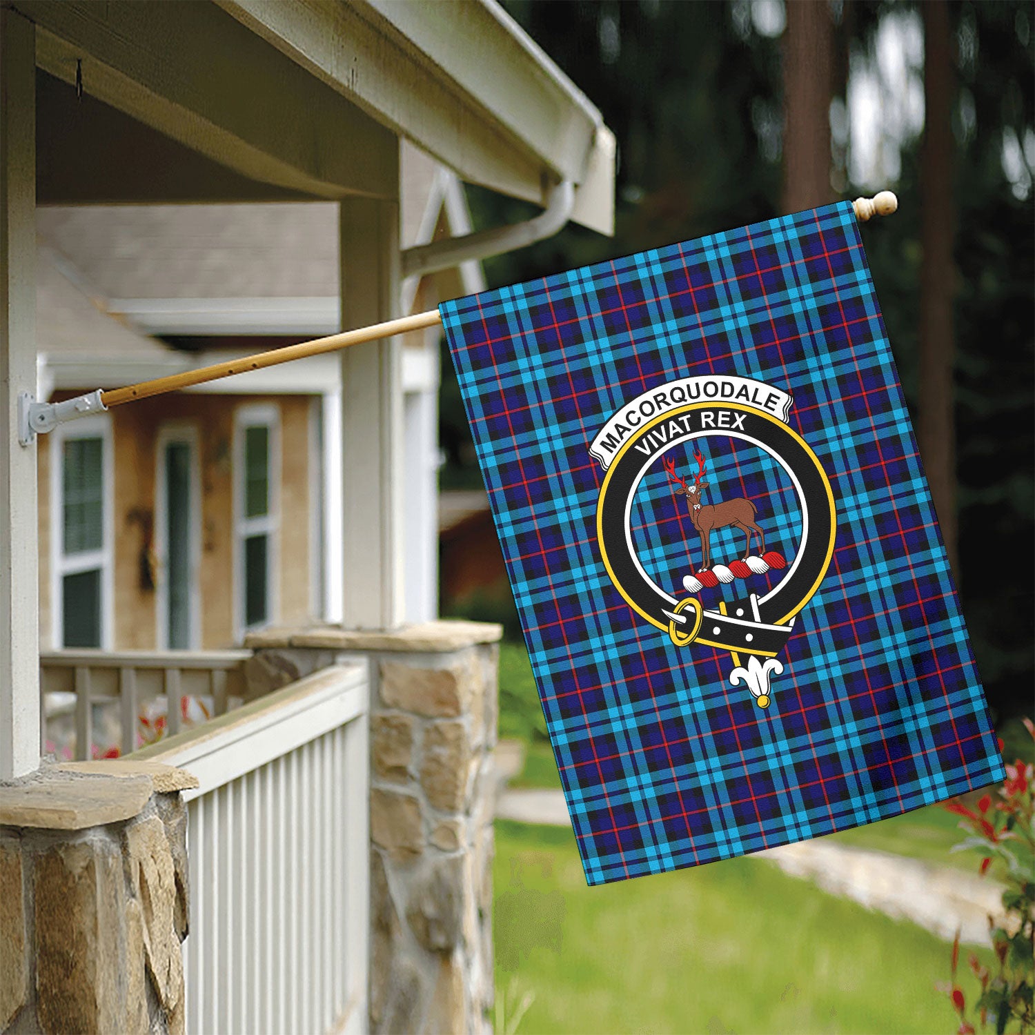 MacCorquodale Tartan Crest Garden Flag