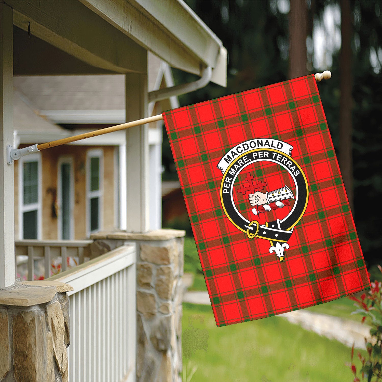 MacDonald of Sleat Tartan Crest Garden Flag
