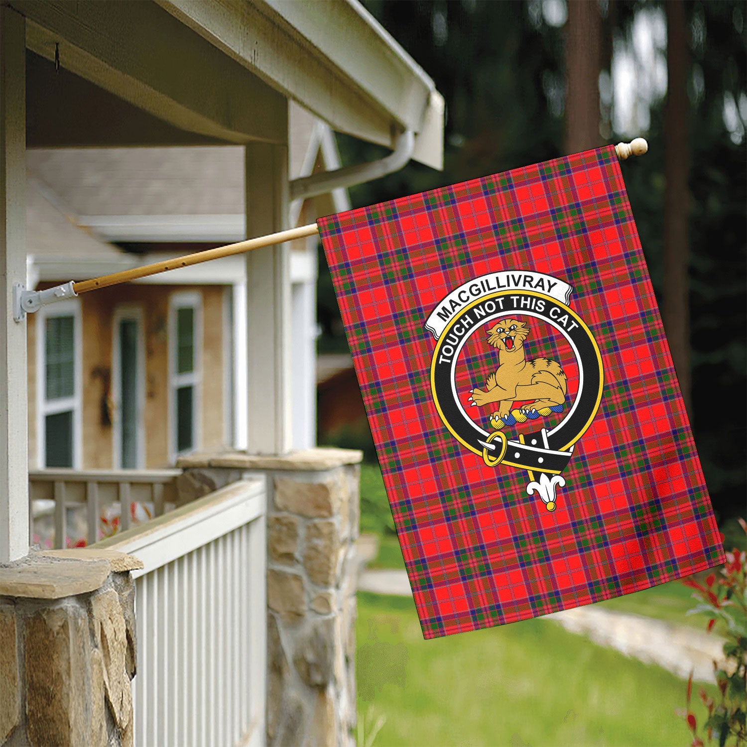 MacGillivray Modern Tartan Crest Garden Flag