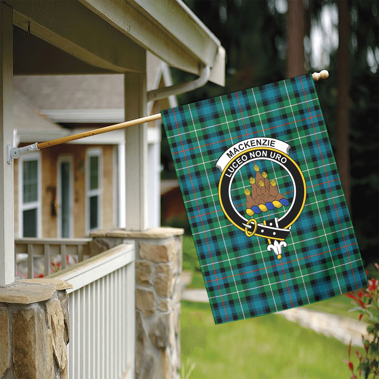 MacKenzie Ancient Tartan Crest Garden Flag